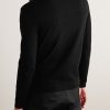 Logo-Appliquéd Twill-Trimmed Cotton Sweater - BK Logo-Appliquéd Twill-Trimmed Cotton Sweater - BK
