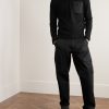 Logo-Appliquéd Twill-Trimmed Cotton Sweater - OU Logo-Appliquéd Twill-Trimmed Cotton Sweater - OU