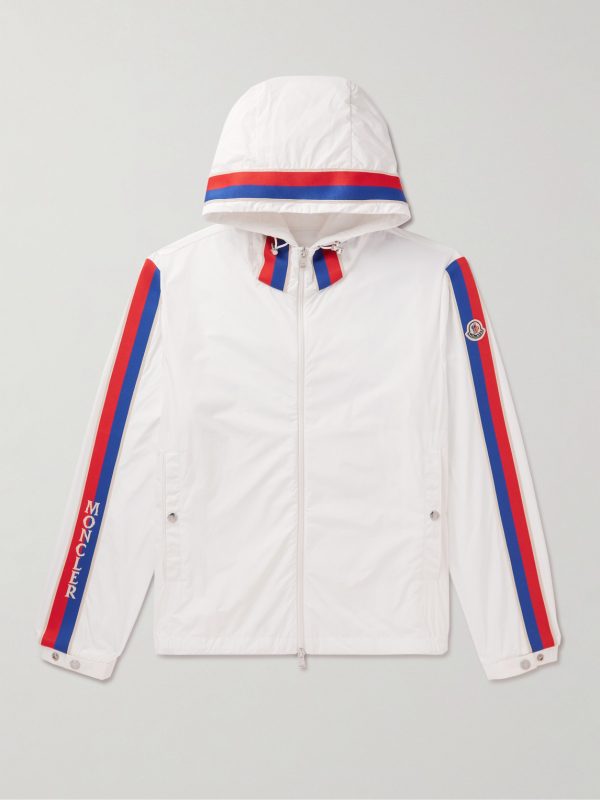 Rukbat Logo-Appliquéd Webbing-Trimmed Shell Hooded Jacket Rukbat Logo-Appliquéd Webbing-Trimmed Shell Hooded Jacket