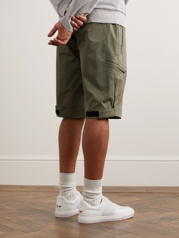 Straight-Leg Cotton-Blend Gabardine Shorts - BK Straight-Leg Cotton-Blend Gabardine Shorts - BK