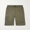 Straight-Leg Cotton-Blend Gabardine Shorts Straight-Leg Cotton-Blend Gabardine Shorts