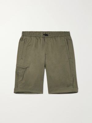 Straight-Leg Cotton-Blend Gabardine Shorts Straight-Leg Cotton-Blend Gabardine Shorts