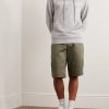 Straight-Leg Cotton-Blend Gabardine Shorts - OU Straight-Leg Cotton-Blend Gabardine Shorts - OU
