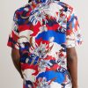 Camp-Collar Printed Cotton-Poplin Shirt - BK Camp-Collar Printed Cotton-Poplin Shirt - BK