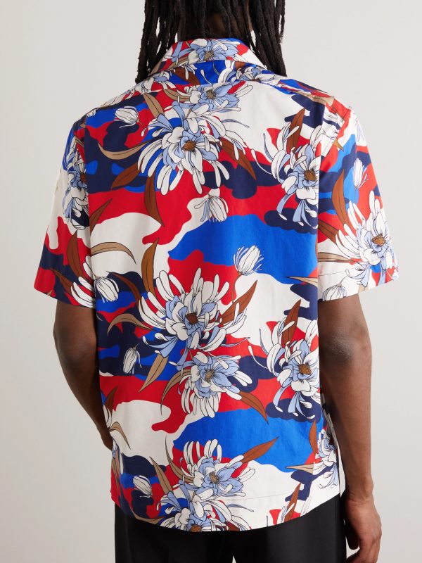 Camp-Collar Printed Cotton-Poplin Shirt - BK Camp-Collar Printed Cotton-Poplin Shirt - BK