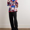 Camp-Collar Printed Cotton-Poplin Shirt - OU Camp-Collar Printed Cotton-Poplin Shirt - OU