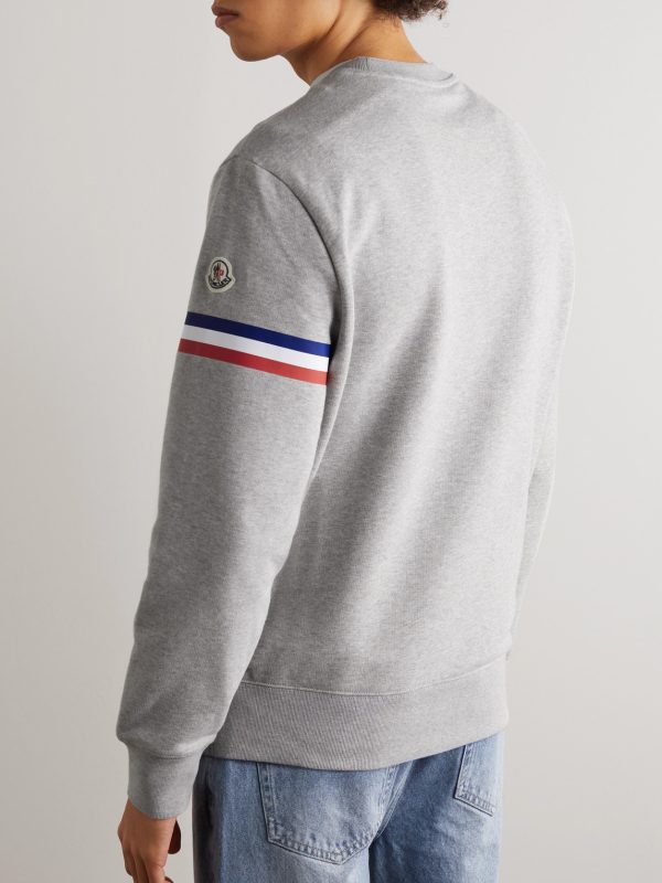 Logo-Print Striped Cotton-Jersey Sweatshirt - BK Logo-Print Striped Cotton-Jersey Sweatshirt - BK
