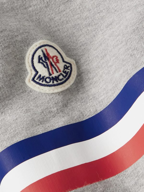 Logo-Print Striped Cotton-Jersey Sweatshirt - E1 Logo-Print Striped Cotton-Jersey Sweatshirt - E1