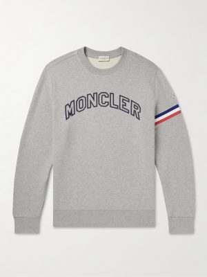 Logo-Print Striped Cotton-Jersey Sweatshirt