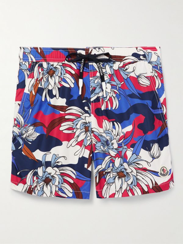 Slim-Fit Mid-Length Floral-Print Swim Shorts Slim-Fit Mid-Length Floral-Print Swim Shorts