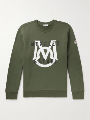 Logo-Appliquéd Printed Cotton-Jersey Sweatshirt Logo-Appliquéd Printed Cotton-Jersey Sweatshirt