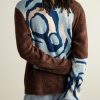 + Ollio Intarsia-Knit Bouclé Sweater - BK + Ollio Intarsia-Knit Bouclé Sweater - BK