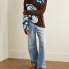 + Ollio Intarsia-Knit Bouclé Sweater - OU + Ollio Intarsia-Knit Bouclé Sweater - OU