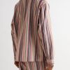Striped Cashmere-Blend Flannel Shirt - BK Striped Cashmere-Blend Flannel Shirt - BK