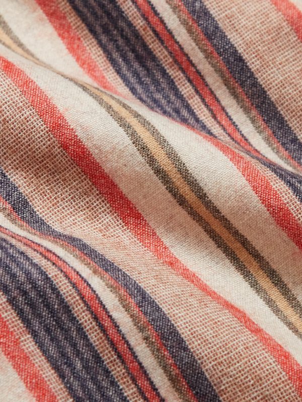 Striped Cashmere-Blend Flannel Shirt - E1 Striped Cashmere-Blend Flannel Shirt - E1