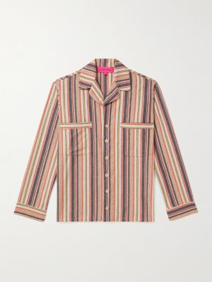 Striped Cashmere-Blend Flannel Shirt Striped Cashmere-Blend Flannel Shirt