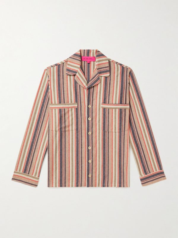 Striped Cashmere-Blend Flannel Shirt Striped Cashmere-Blend Flannel Shirt