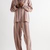 Striped Cashmere-Blend Flannel Shirt - OU Striped Cashmere-Blend Flannel Shirt - OU