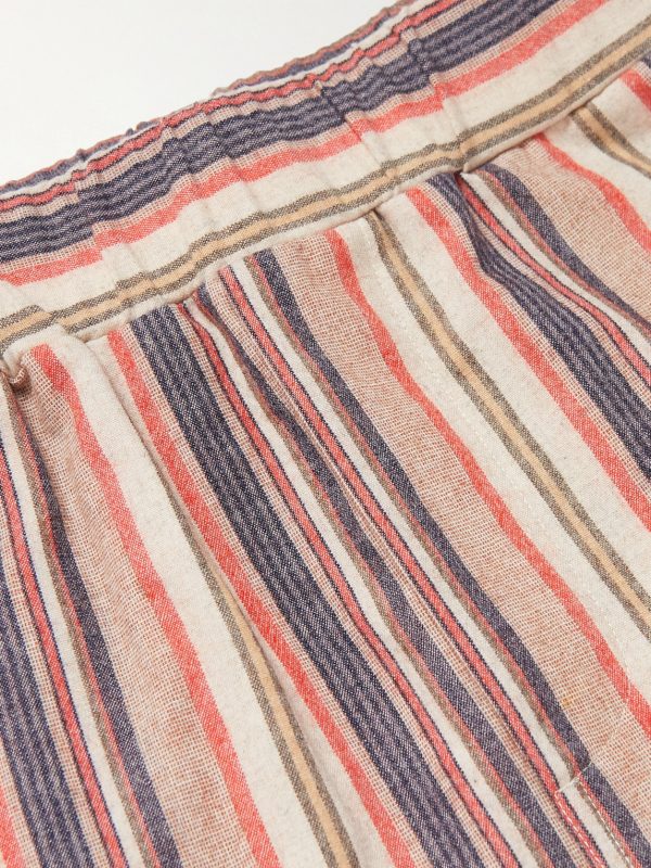 Striped Cashmere-Blend Flannel Trousers - E1 Striped Cashmere-Blend Flannel Trousers - E1