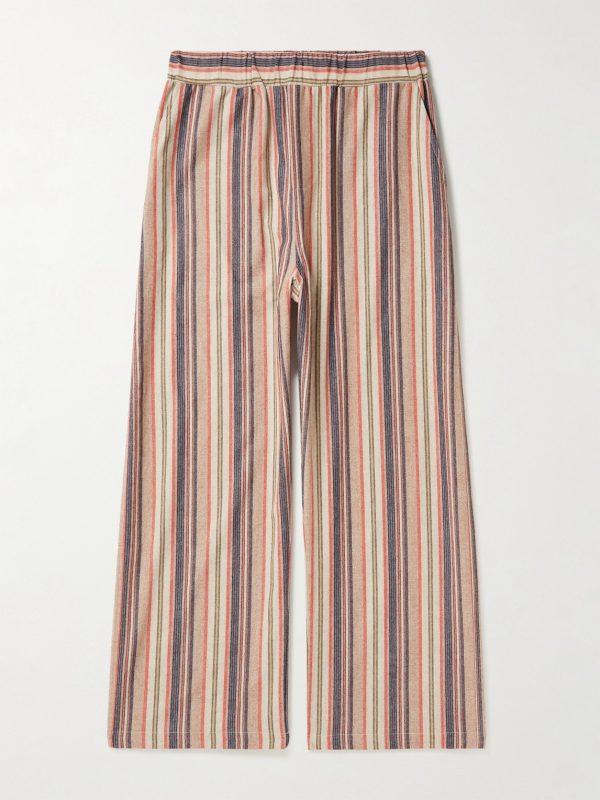 Striped Cashmere-Blend Flannel Trousers Striped Cashmere-Blend Flannel Trousers