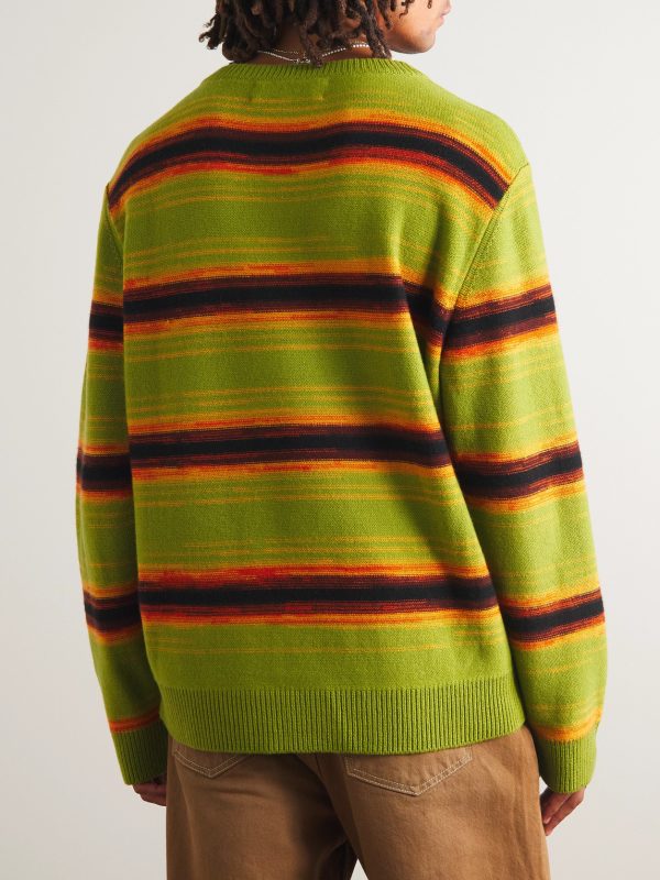 + Inner City Arts Striped Merino Wool and Cashmere-Blend Sweater - BK + Inner City Arts Striped Merino Wool and Cashmere-Blend Sweater - BK