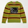 + Inner City Arts Striped Merino Wool and Cashmere-Blend Sweater + Inner City Arts Striped Merino Wool and Cashmere-Blend Sweater