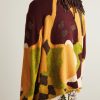 + Ollio Wonderland Intarsia Cashmere-Blend Chenille Cardigan - BK + Ollio Wonderland Intarsia Cashmere-Blend Chenille Cardigan - BK
