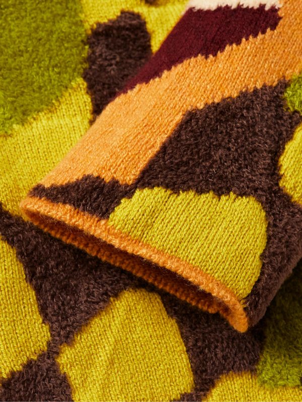 + Ollio Wonderland Intarsia Cashmere-Blend Chenille Cardigan - E1 + Ollio Wonderland Intarsia Cashmere-Blend Chenille Cardigan - E1