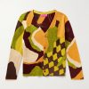+ Ollio Wonderland Intarsia Cashmere-Blend Chenille Cardigan + Ollio Wonderland Intarsia Cashmere-Blend Chenille Cardigan