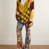 + Ollio Wonderland Intarsia Cashmere-Blend Chenille Cardigan - OU + Ollio Wonderland Intarsia Cashmere-Blend Chenille Cardigan - OU