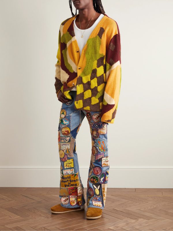 + Ollio Wonderland Intarsia Cashmere-Blend Chenille Cardigan - OU + Ollio Wonderland Intarsia Cashmere-Blend Chenille Cardigan - OU