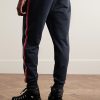 Tapered Striped Cotton-Jersey Sweatpants - BK Tapered Striped Cotton-Jersey Sweatpants - BK