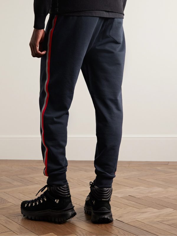 Tapered Striped Cotton-Jersey Sweatpants - BK Tapered Striped Cotton-Jersey Sweatpants - BK