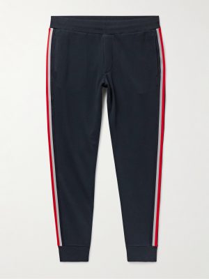 Tapered Striped Cotton-Jersey Sweatpants Tapered Striped Cotton-Jersey Sweatpants
