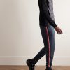Tapered Striped Cotton-Jersey Sweatpants - OU Tapered Striped Cotton-Jersey Sweatpants - OU