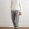 Tapered Stretch-Cotton Trousers - OU Tapered Stretch-Cotton Trousers - OU