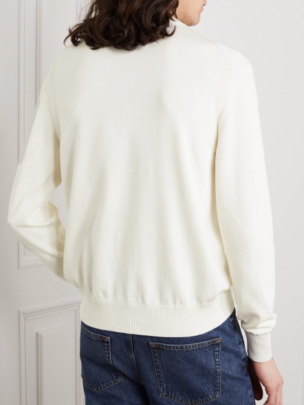 Logo-Embossed Cotton Sweater - BK