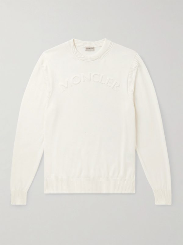 Logo-Embossed Cotton Sweater