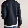 Striped Grosgrain-Trimmed Jersey Zip-Up Track Jacket - BK Striped Grosgrain-Trimmed Jersey Zip-Up Track Jacket - BK
