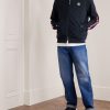 Striped Grosgrain-Trimmed Jersey Zip-Up Track Jacket - OU Striped Grosgrain-Trimmed Jersey Zip-Up Track Jacket - OU