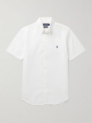Button-Down Collar Cotton-Seersucker Shirt Button-Down Collar Cotton-Seersucker Shirt