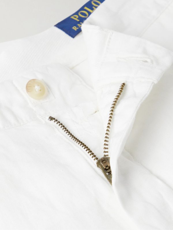 Slim-Fit Straight-Leg Linen and Cotton-Blend Trousers - E1