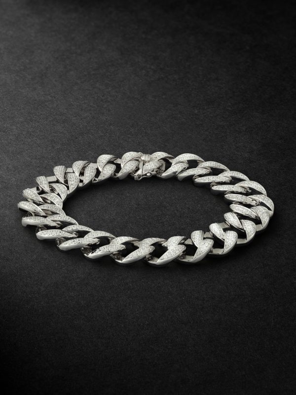 Hemingway 18-Karat White Gold Diamond Chain Bracelet Hemingway 18-Karat White Gold Diamond Chain Bracelet