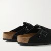 Boston Suede Clogs - BK