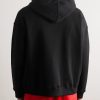 Logo-Embroidered Cotton-Jersey Hoodie - BK Logo-Embroidered Cotton-Jersey Hoodie - BK