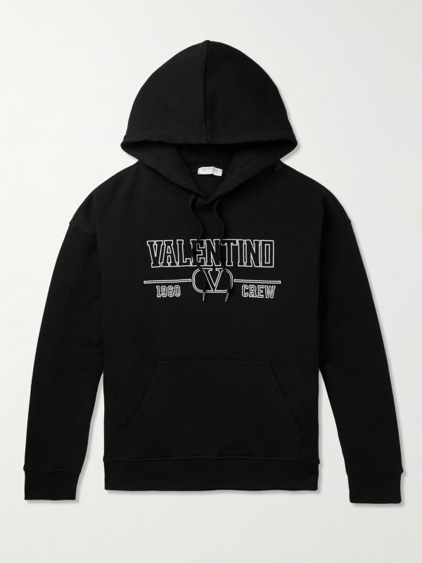 Logo-Embroidered Cotton-Jersey Hoodie Logo-Embroidered Cotton-Jersey Hoodie