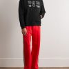 Logo-Embroidered Cotton-Jersey Hoodie - OU Logo-Embroidered Cotton-Jersey Hoodie - OU