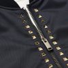 Oversized Studded Nylon Bomber Jacket - CU