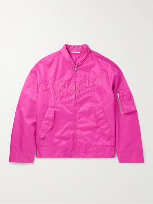 Collegiate Logo-Embroidered Shell Bomber Jacket Collegiate Logo-Embroidered Shell Bomber Jacket