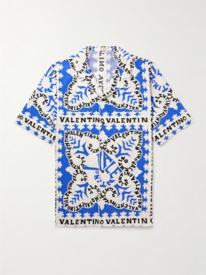 Camp-Collar Printed Cotton-Poplin Shirt Camp-Collar Printed Cotton-Poplin Shirt